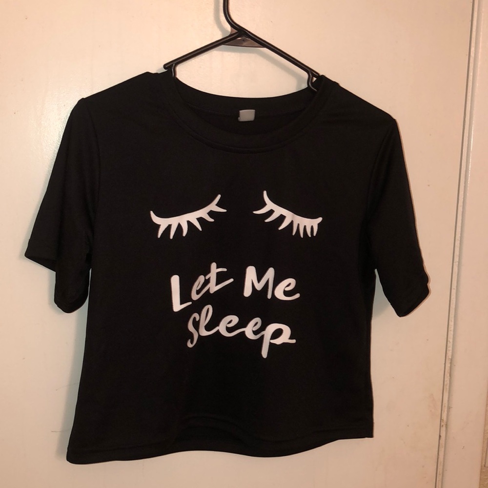 let me sleep crop top